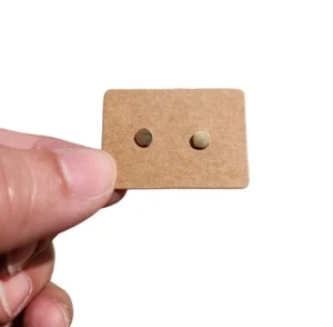 Vintage Matte Gold Circle Minimalist Post Earrings - Picture 1 of 2