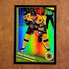 3-05-30 . 2013-14 opc o-pee-chee black rainbow /100 #186 brad marchand