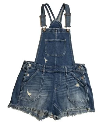 Mono corto Hollister Boyfriend azul jean para mujer bolsillos pequeños Foto 1 de 4