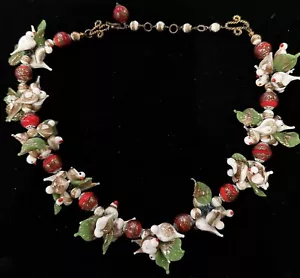 "Collar de colección veneciano Berengo Gardin cuentas de cristal de Murano 18""" - Imagen 1 de 5