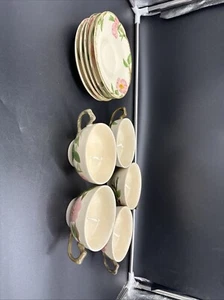Franciscan Desert Rose Cups And Saucers Set Of 5 - Picture 1 of 15