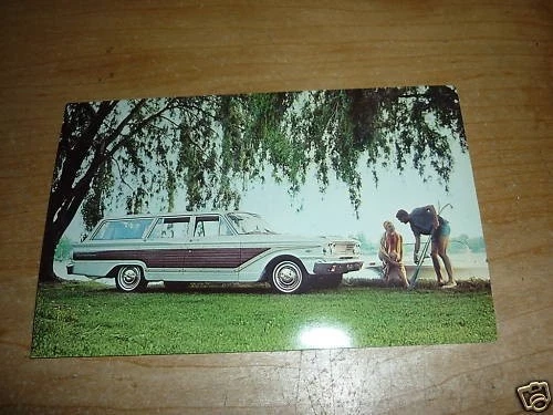 Ford Fairlane Squire Station Wagon 1963 postal de distribuidor Foto 1 de 1