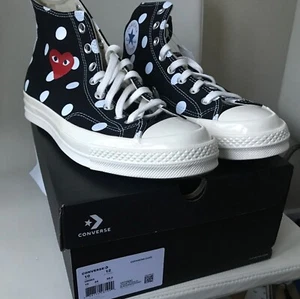CONVERSE PLAY COMME Des GARCONS Chuck Taylor All Star 70 Hi-Top taglia 10UK - Foto 1 di 8