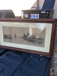 Pretty vintage quartersawn oak picture frame 31.25/17.25” - 28/14” art 1895 work - Picture 1 of 9