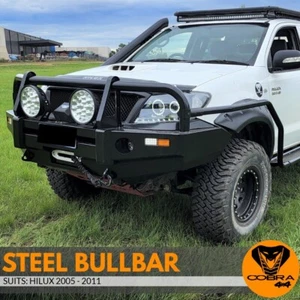 Heavy Duty Steel Bull Bar Suits Hilux 2005 - 2011 Winch Compatible Bar - Picture 1 of 9