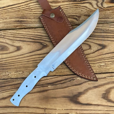 SHARDBLADE 15" CUSTOM HAND FORGED STEEL BOWIE KNIFE BLANK BLADE KNIFE MAKING SUPPLY+SHEATH
