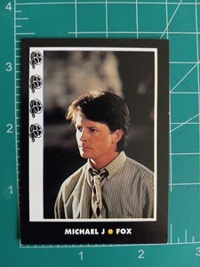 1993 MICHAEL J FOX CARD MASTERS SUPERSTARS I BELLISSIMI ROCK POP MOVIE 