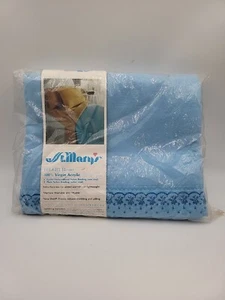 NEU St. Mary's Delight Decke Twin/Full blau bestickt Ösen 72 x 90 Vintage - Bild 1 von 7