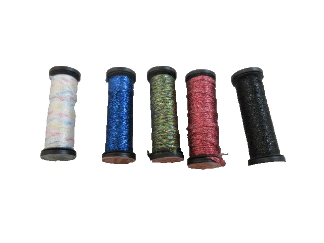 Kreinik Metallic 1/6 Braid Lot of 5 Assorted Colors           NEW           F151 - Image 1 of 1
