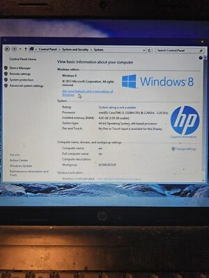 Portátil HP 2000 15,6” AMD E1 4 GB RAM 500 GB HDD Windows 10 Foto 1 de 4