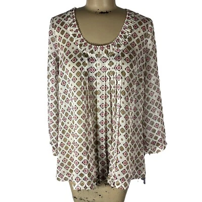 Blusa Fossil Crema Transparente Plisada Frontal Mod Foto 1 de 4