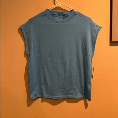 Camiseta Anthropologie Blue Muscle XS nueva con etiquetas Foto 1 de 4