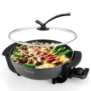 Hot Pot Skillet Hotpot Pot Cooker Shabu Shabu Pot 110V Non-Stick 6L BPA FREE ... - Picture 1 of 8