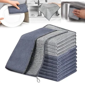 12 Pcs Non-Scratch Wire Dishcloth Soft Wire Dishwashing Rags for Sinks Counters - Picture 1 of 8