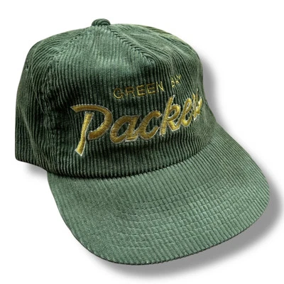 Gorra de pana verde de la NFL con cierre a presión de los Green Bay Packers de colección Sports Specialties Foto 1 de 4