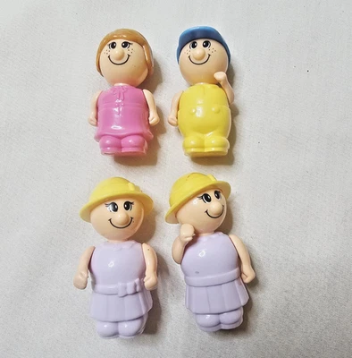 Happy Folks Blue Box My Happy Town People Lot Of 4 Figures - Image 1 of 4