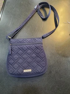 Vera Bradley Zip Hipster CLASSIC Navy Crossbody Purse Bag Quilted Pattern  - Bild 1 von 10