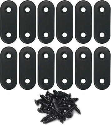 Straight Brace Stainless Steel Black Straight Flat Brace 16 X 40 Mm Straight Cor - Image 1 of 4