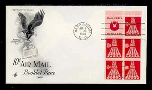 C72c 10c STARS / RUNWAY M.E. BOOKLET PANE of 5 FDC - ARTCRAFT - Bild 1 von 2