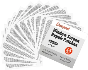 14 Stück Fenster Bildschirm Flicken, Schwarz Reparatur 4 Zoll x 4 Zoll, - Bild 1 von 6