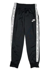 Nike Sportswear Big Kids Unisex Track Pants Black White Large 24x25.5 No Pockets - Picture 1 of 7