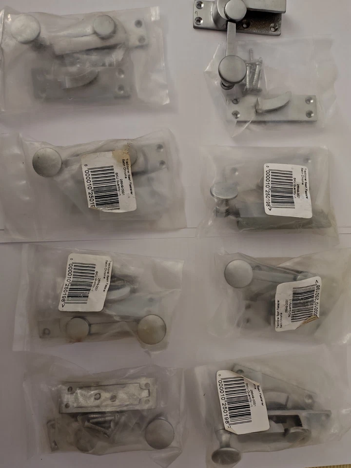 8 X Quadrant Sash Window Fasteners Satin Chrome - Image 1 of 4