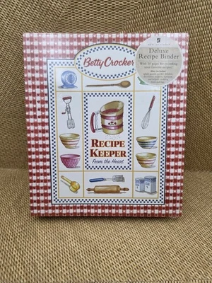 Betty Crocker Recipe Keeper From the Heart Deluxe Recipe Binder Sealed New Gift Foto 1 de 4
