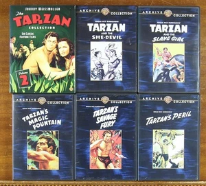 Lot of Tarzan Movie DVDs Lex Barker Johnny Weissmuller Virginia Huston - Picture 1 of 5