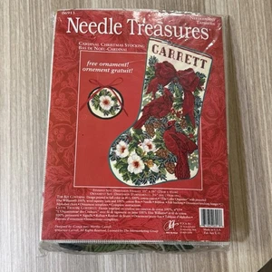 Kit de Medias de Punta de Aguja Navidad Tesoros de Aguja, Cardenales, 06913, 16" RARO - Imagen 1 de 2