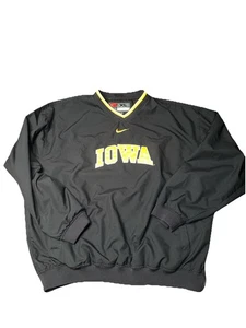 Iowa Hawkeyes Nike Black Center Swoosh Pullover Windbreaker Spellout Jacke XL - Bild 1 von 5