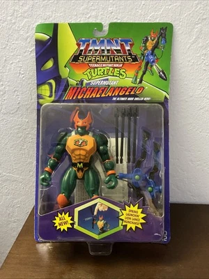Figura de acción Playmates TMNT Supermutants Supermutant Michaelangelo 1994 nueva Foto 1 de 4