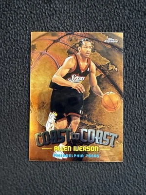 1998-99 Topps Chrome Coast to Coast #CC9 Allen Iverson - Nm - 76ers - Image 1 of 2