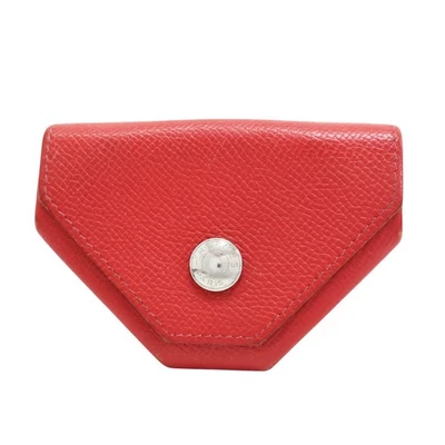 Monedero HERMES Le 24 cuero rojo Epsom sello 口O Foto 1 de 4