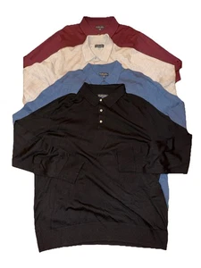 4er Set Brooks Brothers extra feine Merinowolle Pullover Herren XXL rot Polokragen - Bild 1 von 3
