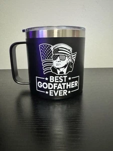 Best Good father Ever Trump 14oz Black Tumbler Mug - Picture 1 of 3