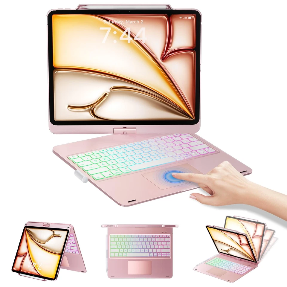 Keyboard Case for iPad Air 13-inch (M2) 2024 & iPad Pro 12.9-inch 6th Generat... - Image 1 of 4