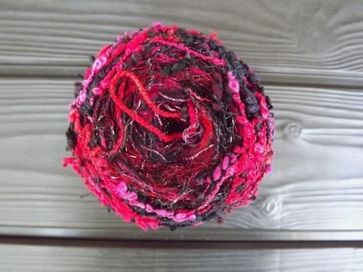 Prism Cool Stuff Yarn, Half  Skein, 150 yards, hand-dyed, color red/black - Image 1 of 2