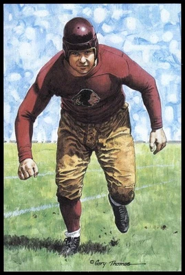 Albert Glen "Turk" Edwards 1989 Goal Line Arte Salón de la Fama #8 Pieles rojas Foto 1 de 2