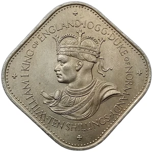 GUERNSEY 10 SHILLINGS 1966 – 900TH ANNIVERSARY OF THE NORMAN INVASION - Picture 1 of 6