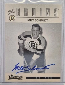 2012/13 Panini Classics Signatures Milt Schmidt C156 Boston Bruins - Picture 1 of 1