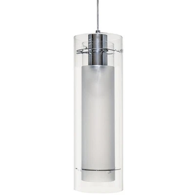 ET2 E22000 Chrome Frost Single Light 6"W Mini Pendant - Image 1 of 4