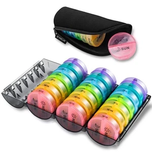 ［Upgrade］ Monthly Pill Organizer 2 Times A Day,One Month Box AM PM,Daily Case... - Picture 1 of 7