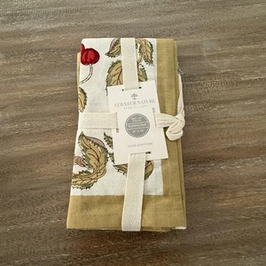 Couleur Nature Napkins Set of 4 19x19 Cotton Cerise Cherry Print by Bruno Lamy - Picture 1 of 5