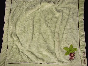 NoJo Scimmia Verde Amato e Amato Bambino Coperta Peluche 28x28 Sicurezza Giungla - Foto 1 di 4