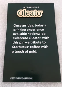 Starbucks Coffee Oleato Employee Emaille Promo Pin NOS Neu MIP 2024 - Bild 1 von 5