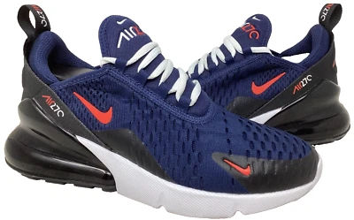 Nike Youth Boy's Air Max 270 Lace Up Shoes Midnight Navy/Red Size:7 172Q - Image 1 of 4