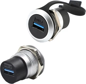 Paquete de 2 acopladores de montaje en panel USB 3.0 PENGLIN, conector de paso USB, hembra a - Imagen 1 de 12
