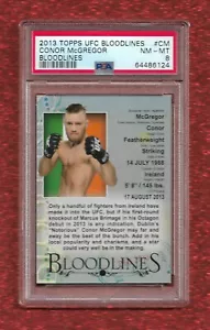 2013 TOPPS UFC BLOODLINES CM CONOR McGREGOR PSA 8 NM-MINT ROOKIE RC POP 22 - Picture 1 of 1