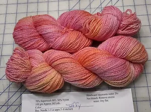 Hilo para dedos de calcetín pintado teñido a mano 100 gm superlavado BFL nailon caramelo - Imagen 1 de 1
