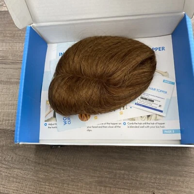 Women’s Clip-in Hair Topper 100% Human Hair 6inch Straight/ai - Image 1 of 3